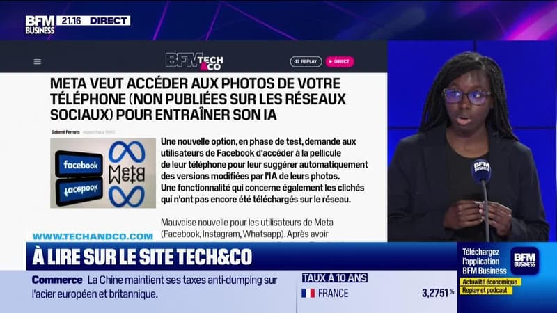À lire sur le site Tech&Co : Meta veut accéder aux photos de votre téléphone (non publiées sur les réseaux sociaux) pour entraîner Sonia, par Kesso Diallo - 30/06