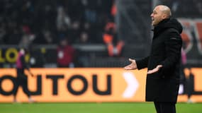 Alexandre Dujeux lors du match Angers-OM (0-2, L1), le 9 février 2025