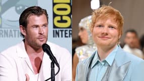 L'acteur Chris Hemsworth et le chanteur Ed Sheeran.