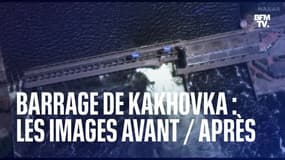 Ukraine: les images satellites avant / après la destruction du barrage de Kakhovka 