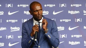 Eric Abidal lors de son travail comme dirigeant du Barça