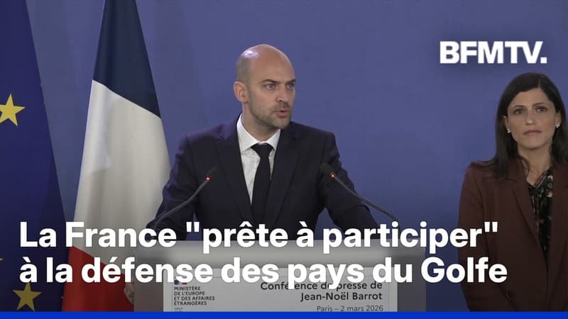 Guerre au Moyen-Orient: la France "prête à participer" à la défense des pays du Golfe, affirme Jean-Noël Barrot