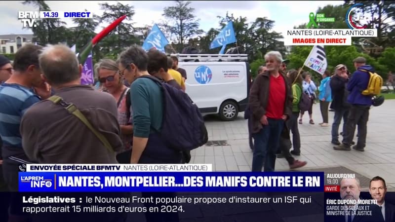 Nantes: la manifestation contre le RN s'apprête à partir