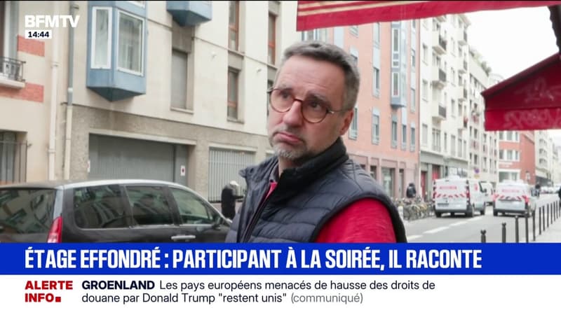 "On était les uns sur les autres", raconte Fabrice, présent lors de l'effondrement d'un appartement à Paris