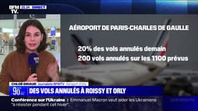 À l'aéroport Charles-de-Gaulle, 20% des vols seront annulés ce mercredi à cause de la neige