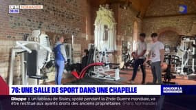 Seine-Maritime: la chapelle de Saint-Hellier accueille désormais une salle de sport