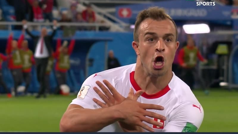 Le geste de Xherdan Shaqiri pendant Serbie-Suisse