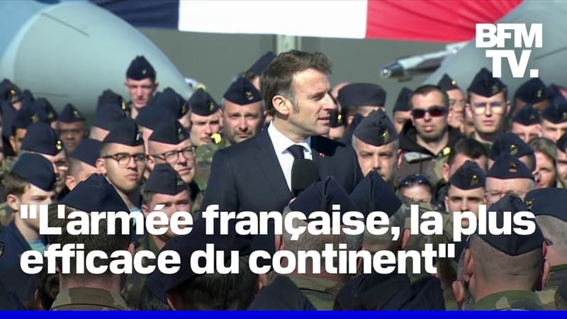 Commandes de Rafale, investissements de l'État ... Le discours en intégralité d'Emmanuel Macron depuis la base aérienne de Luxeuil