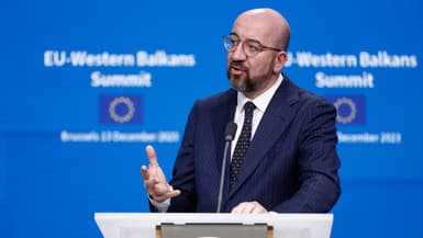 Le président du Conseil européen Charles Michel, le 14 décembre 2023 à Bruxelles