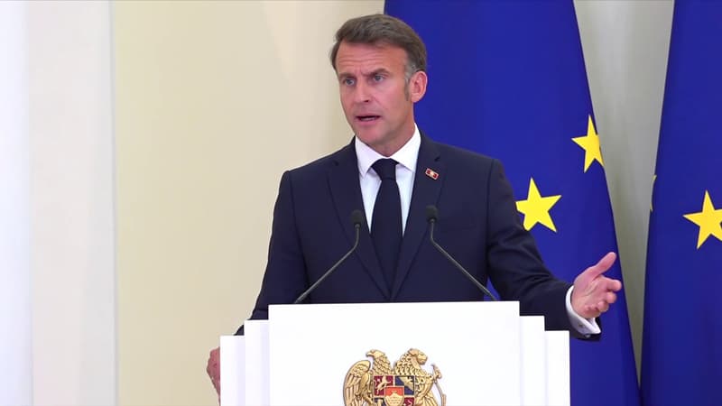 "Tout est sur la table" dont les instruments anti-coercition de l'UE: Emmanuel Macron déplore des "menaces de déstabilisation" après les nouveaux droits de douane annoncés par Donald Trump
