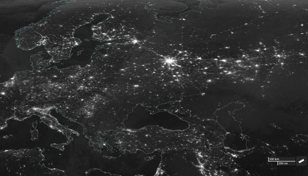 Une image satellite de l'Europe centrale capturée par la Nasa, le 10 janvier 2022