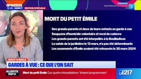Mort d'Émile: ce que l'on sait du placement en garde à vue de quatre membres de la famille