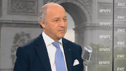 Le ministre des Affaires étrangères Laurent Fabius, le 20 juin 2014 sur le plateau de BFMTV.