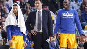 Draymond Green (de dos) et Steph Curry