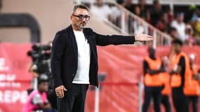 Monaco-Lens : l'entraîneur lensois Franck Haise le 2 septembre 2023