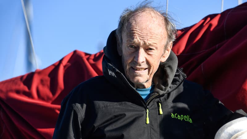 Mike Birch, premier vainqueur de la Route du Rhum, en 2018 à Saint-Malo