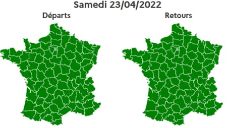Samedi classé vert sur toute la France