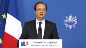 François Hollande s'est exprimé à l'issue du Conseil européen de Bruxelles, mercredi 22 mai.