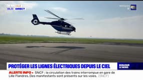 Valenciennes: les lignes électriques RTE contrôlées depuis le ciel