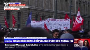 Paris: un nouveau rassemblement est en cours place de la République contre l'extrême droite