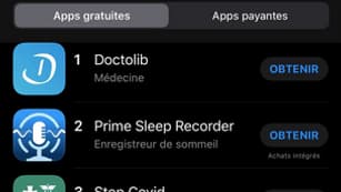 "Stop Covid" arrive en troisième position dans l'onglet Médecine de l'App Store français. "Stop Covid" arrive en troisième position dans l'onglet Médecine de l'App Store français.