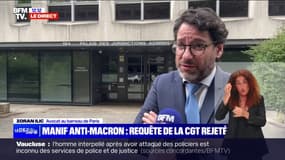 Interdiction de manifester à Lyon: "Ce qui est choquant, c'est qu'un juge n'ait même pas souhaité entendre les arguments" de la CGT, estime l'avocat Zoran Ilic