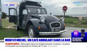 Mont-Saint-Michel: un café original dans une 2 CV