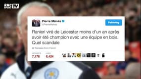 Ranieri viré par Leicester, Lineker et Mourinho lui rendent hommage