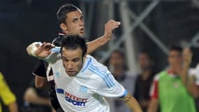Jessy Pi, ici à la lutte avec Mathieu Valbuena