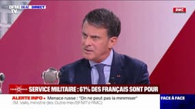 "Nos compatriotes (...) connaissent le prix de la liberté et de la démocratie", souligne Manuel Valls à propos d'un éventuel retour du service militaire en France
