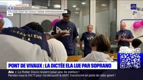 Marseille: la dictée ELA lue par Soprano au collège Pont de Vivaux