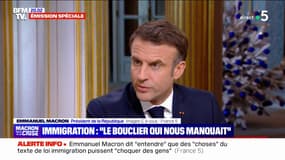 Pour Emmanuel Macron, la loi immigration est "le bouclier qu'il nous manquait"
