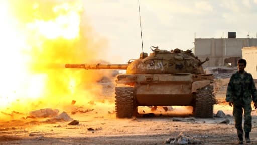 Combats entre loyalistes et islamistes près de Benghazi, en Libye, le 14 janvier 2017