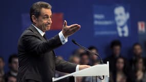 Nicolas Sarkozy en meeting pour la présidence de l'UMP