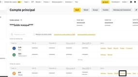 Tutoriel BFM Crypto: comment transférer vos cryptomonnaies de Binance vers Ledger. Ici, phase de "retrait".