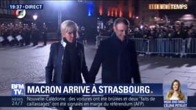 Emmanuel Macron arrive à Strasbourg où il retrouvera le Président allemand