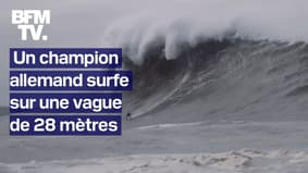 Un champion allemand surfe sur une vague de 28 mètres 