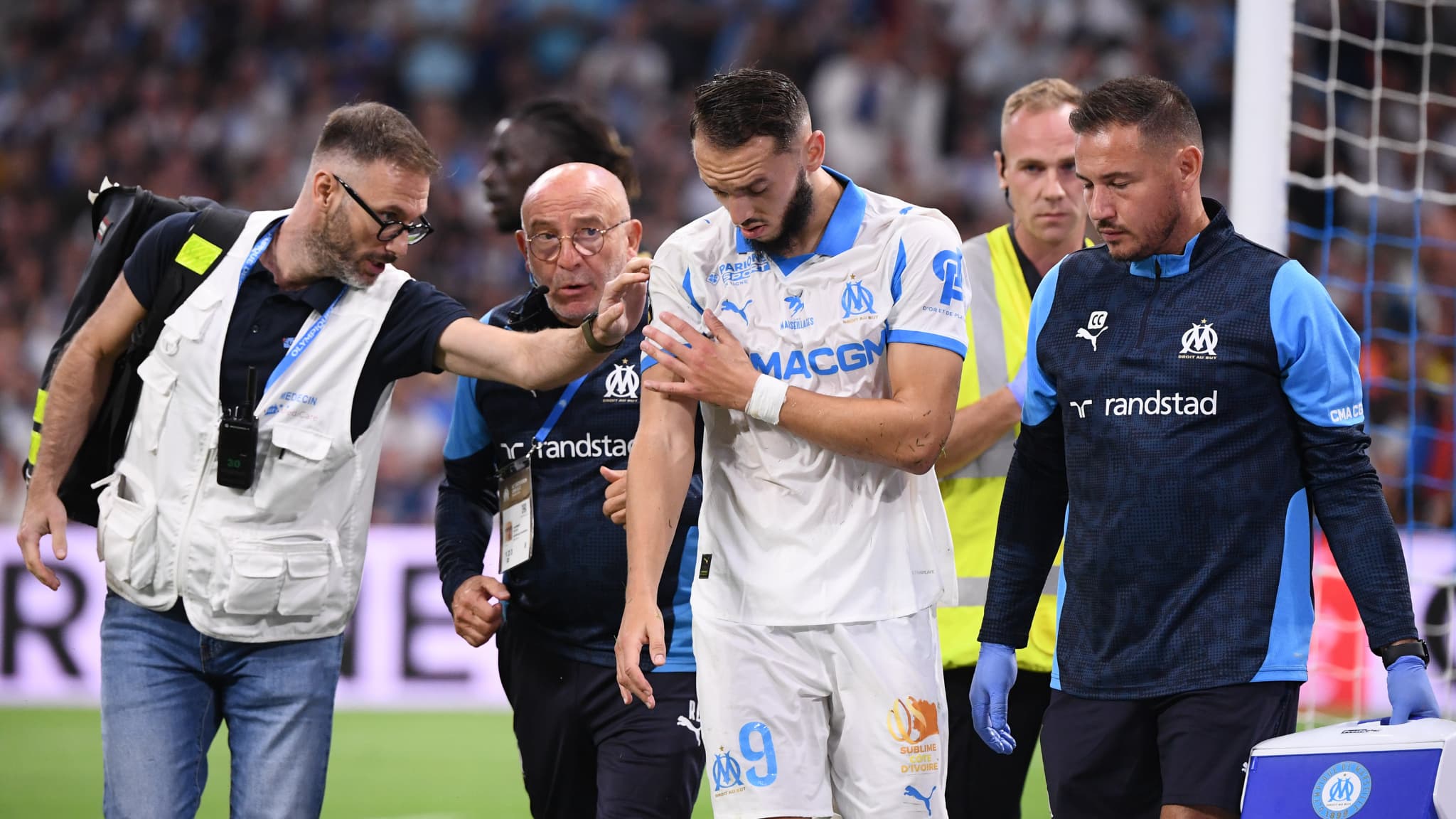 DES DOULEURS À L’ÉPAULE MAIS RIEN D’ALARMANT POUR L'OM: LA BLESSURE DE GOUIRI EST MOINS GRAVE QUE PRÉVU