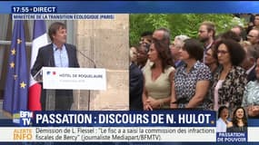Passation de pouvoir: Le discours de Nicolas Hulot