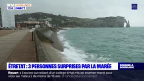 Étretat: trois personnes surprises par la marée