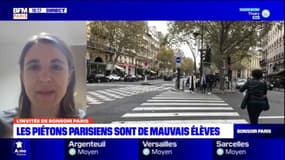 Paris: Cécile Lechère, chargée de la prévention routière pour MMA, constate "une part trop importante" de piétons qui ont des "comportements à risque en traversant"
