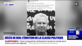 Mort de l'artiste Ben: l'émotion de la classe politique