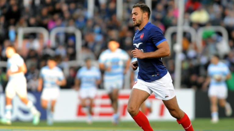 Le joueur français de rugby Melvyn Jaminet lors d'un test match contre l'Argentine à Mendoza, Argentine, le 6 juillet 2024