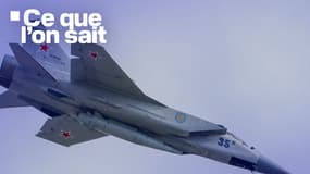 Des avions russes MiG-31 survolent Moscou lors de la répétition générale du défilé de la Victoire, le 7 mai 2022.