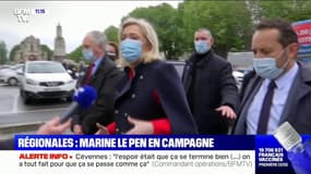 Dans les Hauts-de-France, Marine Le Pen se dit "en campagne pour Sébastien Chenu"