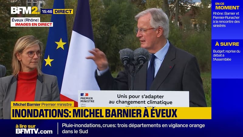 Inondations: Michel Barnier assure que 