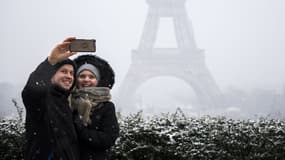 Paris sous la neige le 5 février 2018