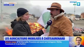 Les agriculteurs mobilisés à Châteaurenard