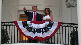Donald Trump et Melania Trump lors des festivités du 4 juillet, à la Maison Blanche