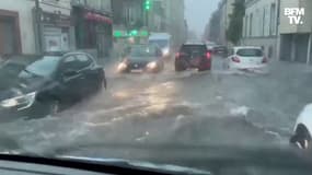 La ville de Reims frappée des pluies diluviennes 